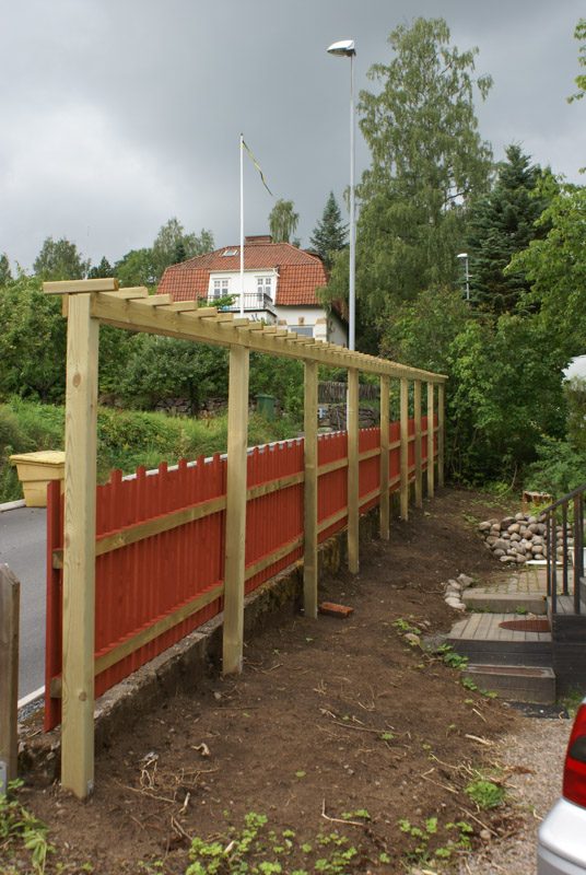 Staket rabatt på insidan